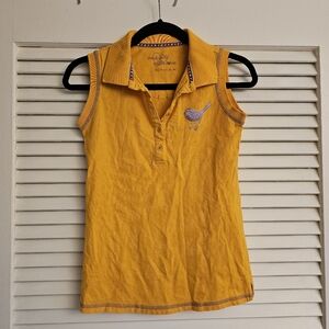 And Golf With Love Yellown Sleeveless Polo S